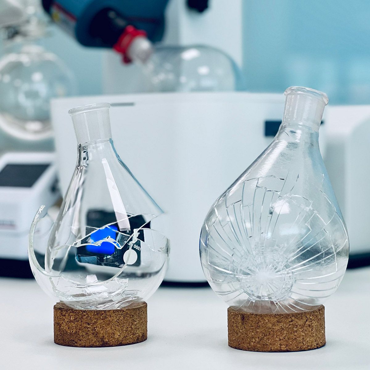 Plastic-coated glassware available on request
